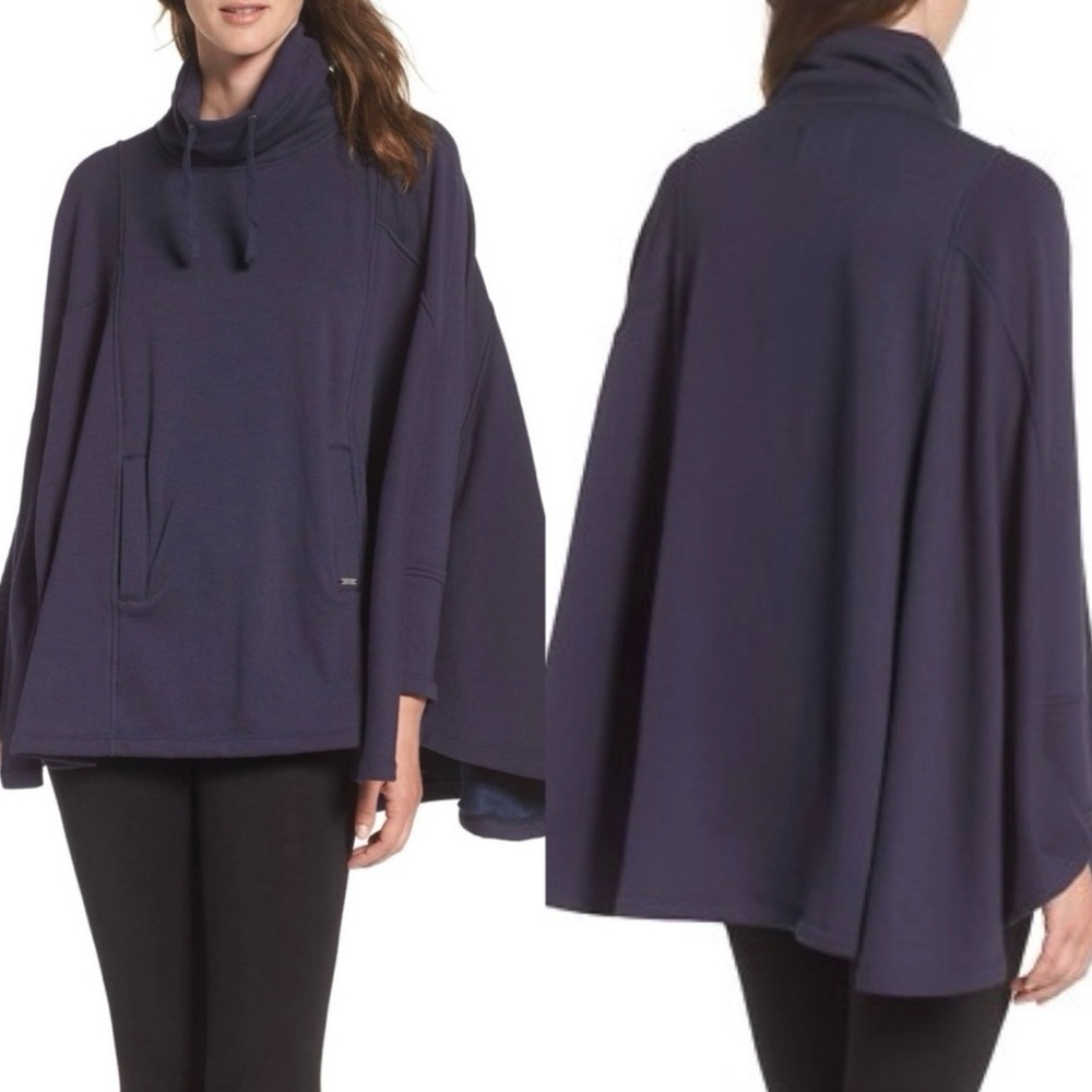 UGG navy fleece sweatshirt poncho jacket oversized M L
